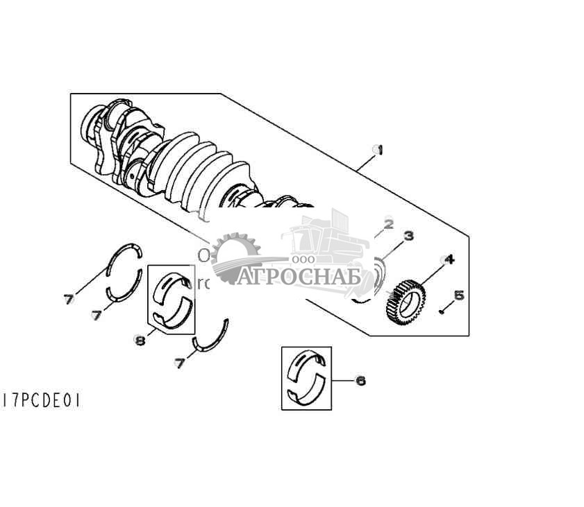 4701 Crankshaft, Gears  Bearings 